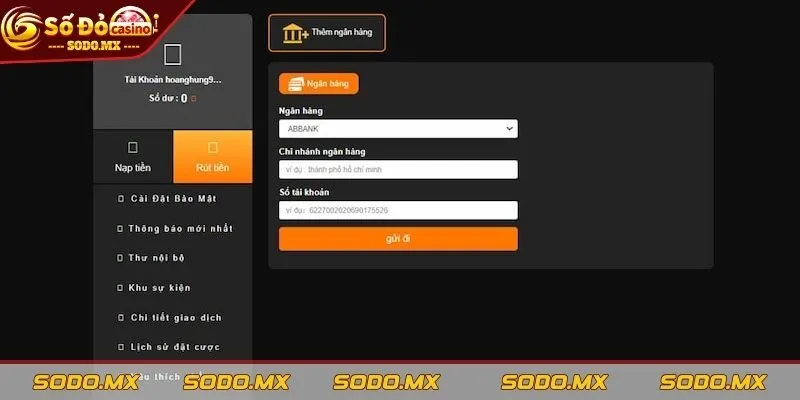 Hướng dẫn rút tiền trong tích tắc